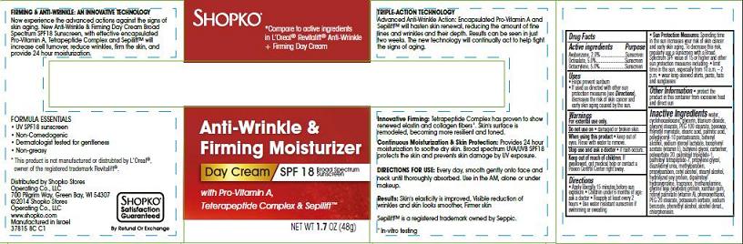 Shopko Anti-wrinkle And Firming Moisturizer Day Broad Spectrum Spf18 Breastfeeding