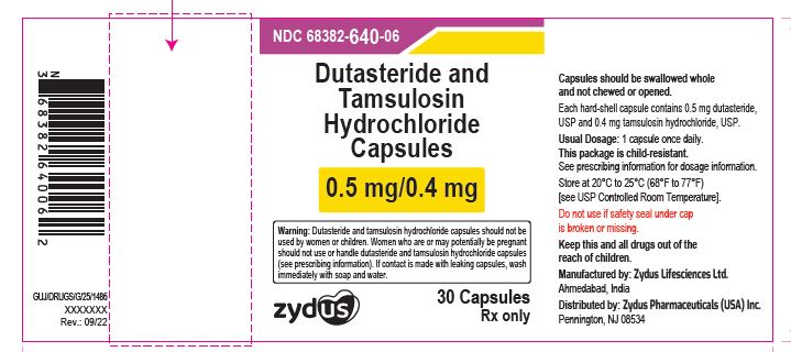Dutasteride and tamsulosin hydrochloride capsules