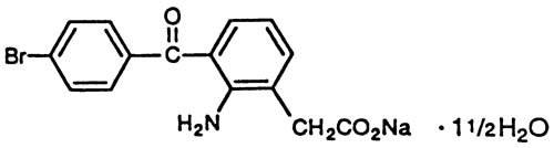 chemical structure for bromfenac sodium hydrate