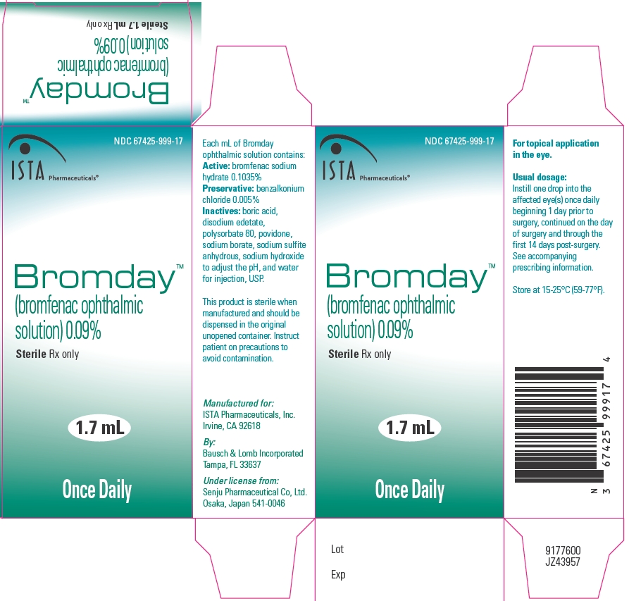 Bromday 1.7 mL Carton Label