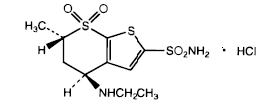Dorzolamide HCl (structural formula)