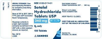 Sotalol 240 mg x 100 Tablets - Label
