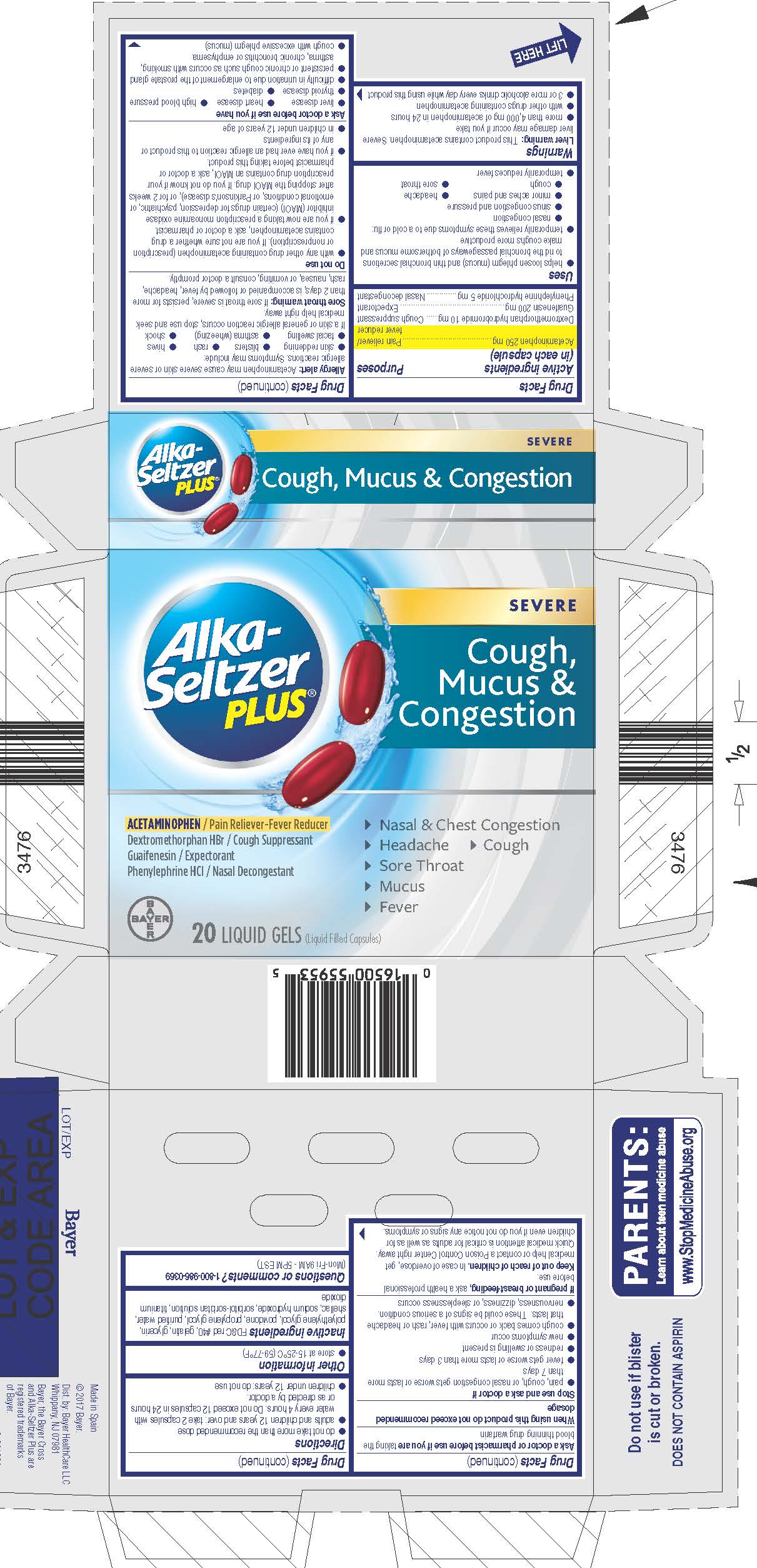 Alka-seltzer Plus Severe Cough Mucus And Congestion Liquid Gels while Breastfeeding