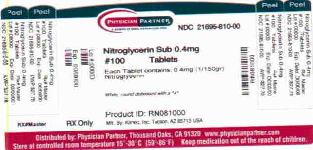 Nitroglycerin Sub 0.4mg