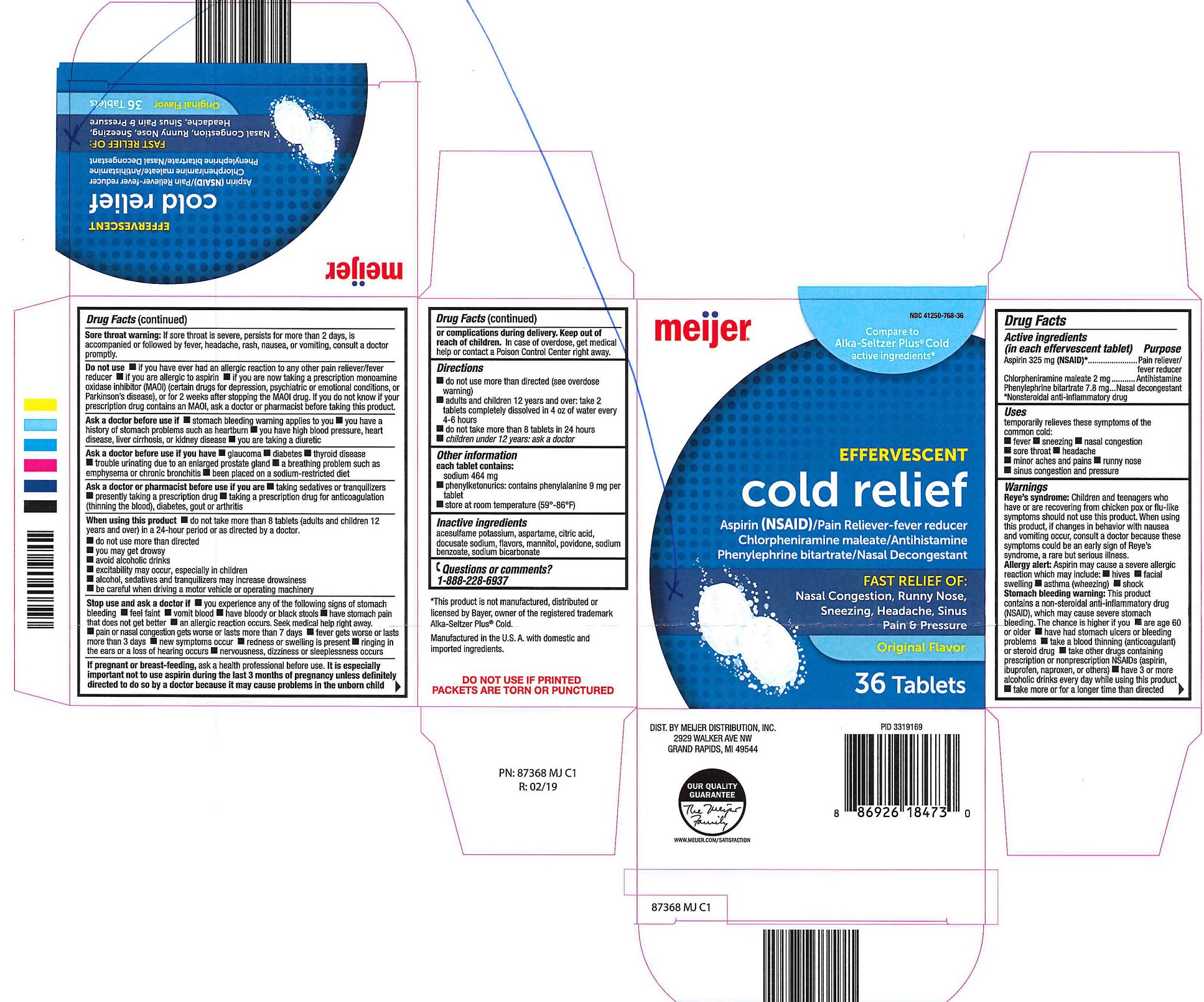 Meijer Cold 36ct