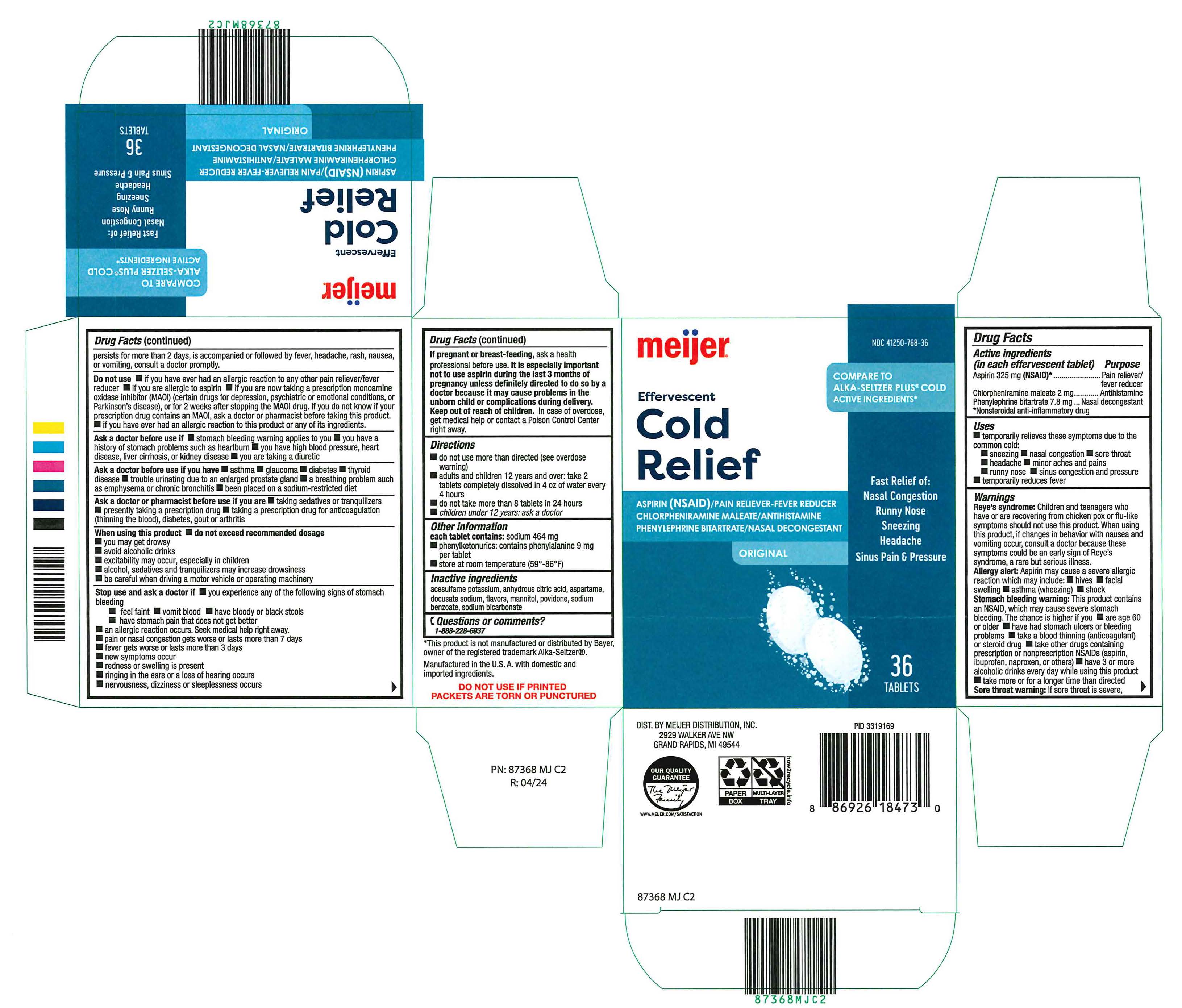 Meijer Cold Relief 36