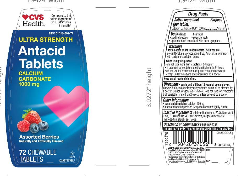 CVS Ultra Strength  Berry Flavor 72 Antacid Tablets