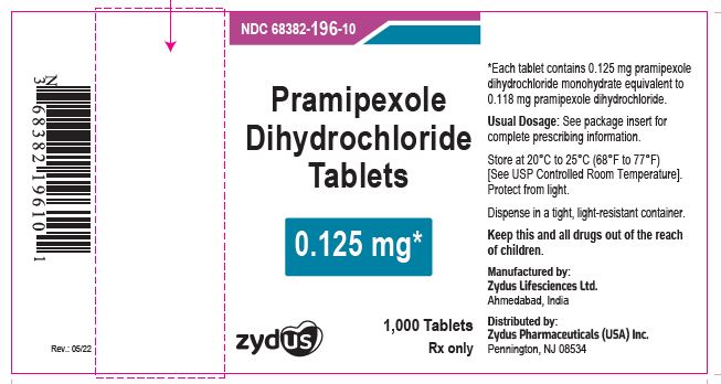 Pramipexole Dihydrochloride Tablets, 0.125 mg