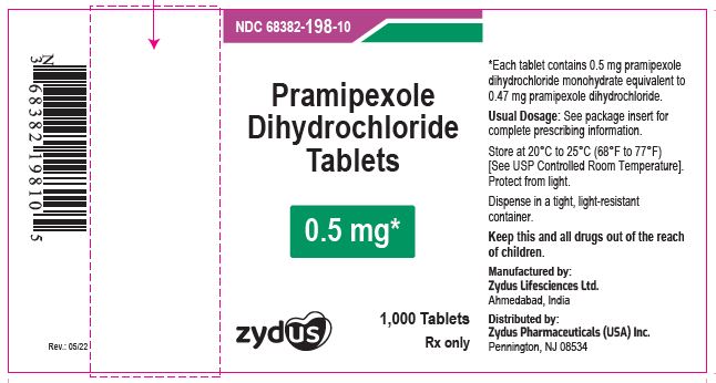 Pramipexole Dihydrochloride Tablets , 0.5 mg