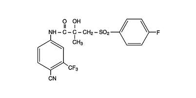 Structural formula for bicalutimide