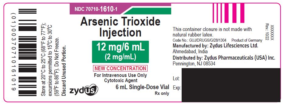 arsenic trioxide injection, 2 mg/mL-Vial label