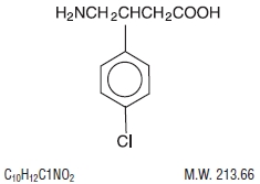 Baclofen structural formula