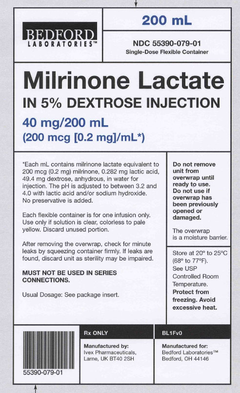 Label for Milrinone Lactate in 5% Dextrose Injection 40 mg per 200 mL