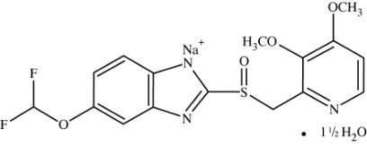 Pantoprazole Sodium Structural Formula