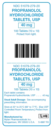 Propranolol HCl 40 mg Tablets