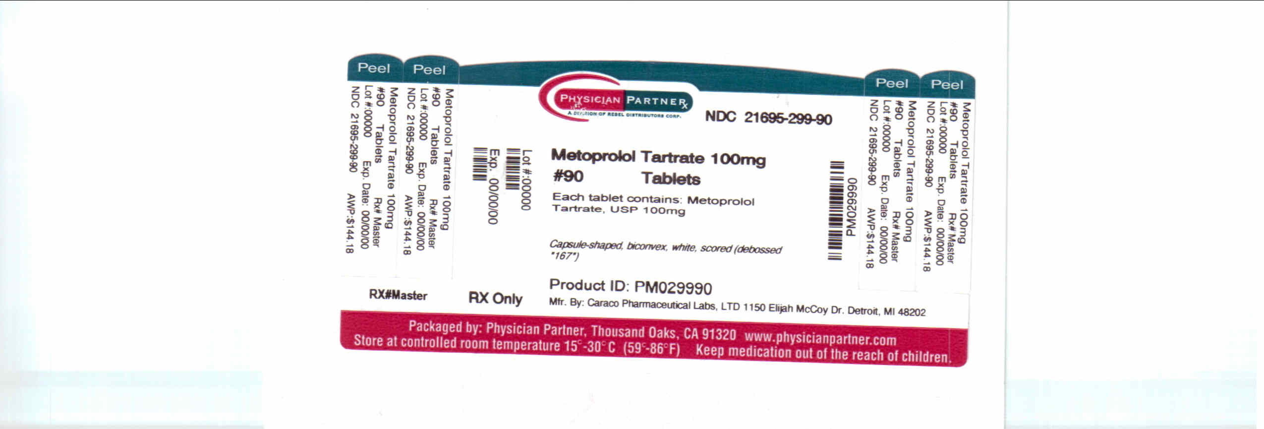 Metoprolol Tartrate 100mg