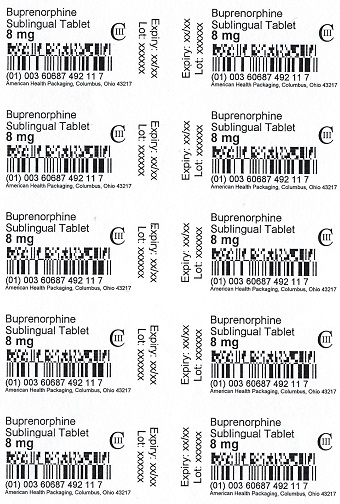 8mg Buprenorphine Sublingual Tablets Blister