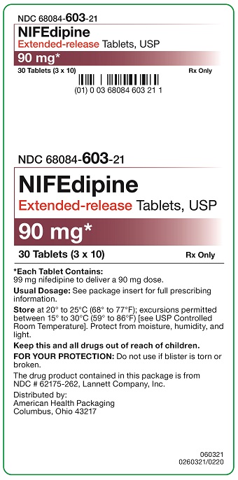 90 mg NIFEdipine Extended-release Tablets Carton-30 UD