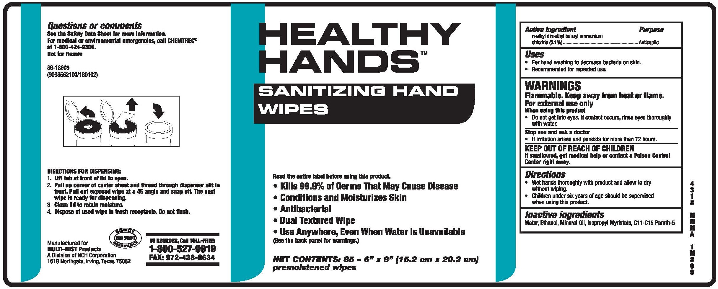 Healthy Hands Sanitizing Hand Wipes