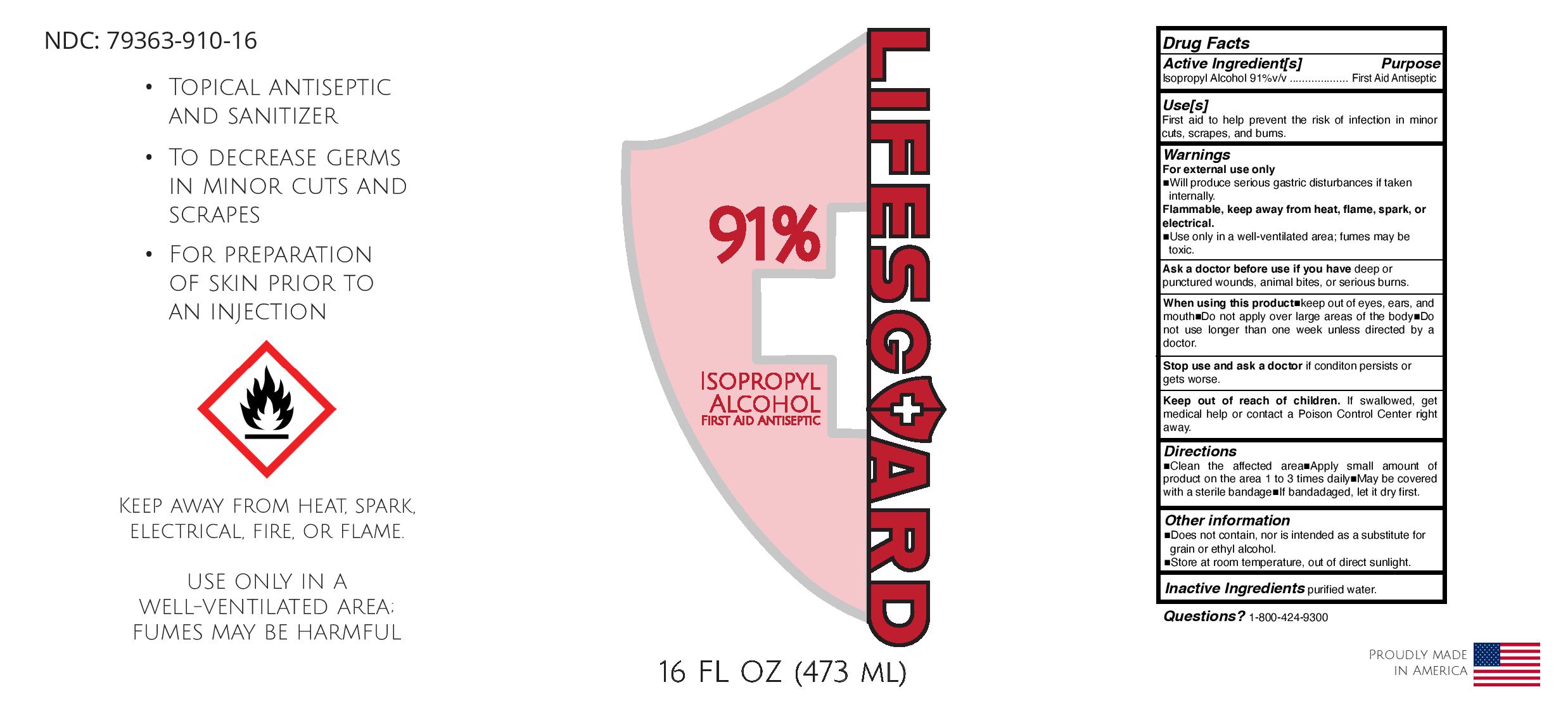 91% IPA Lifesguard  16 oz