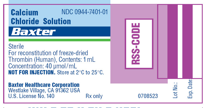 Calcium Chloride Solution vial label