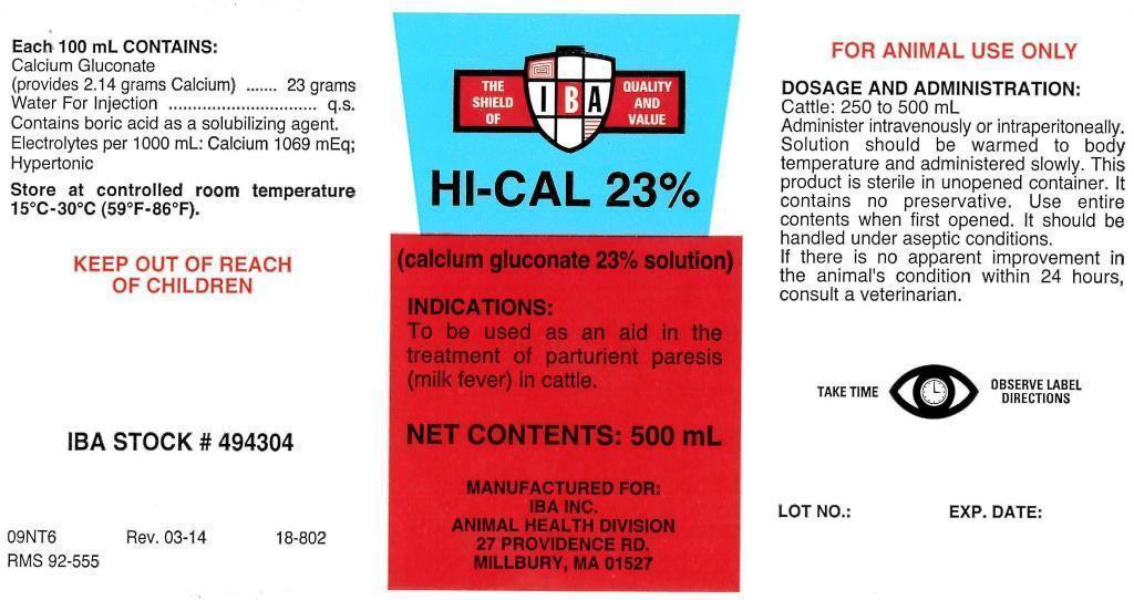 HI-CAL Product Label IBA