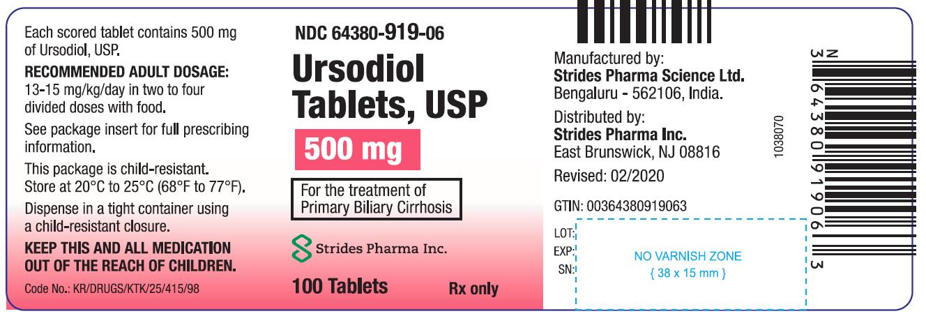 Ursodiol Tablets USP 500mg - 100s