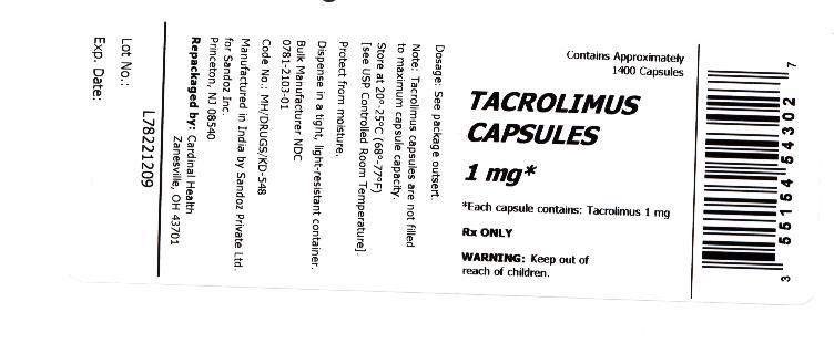 Tacrolimus Label