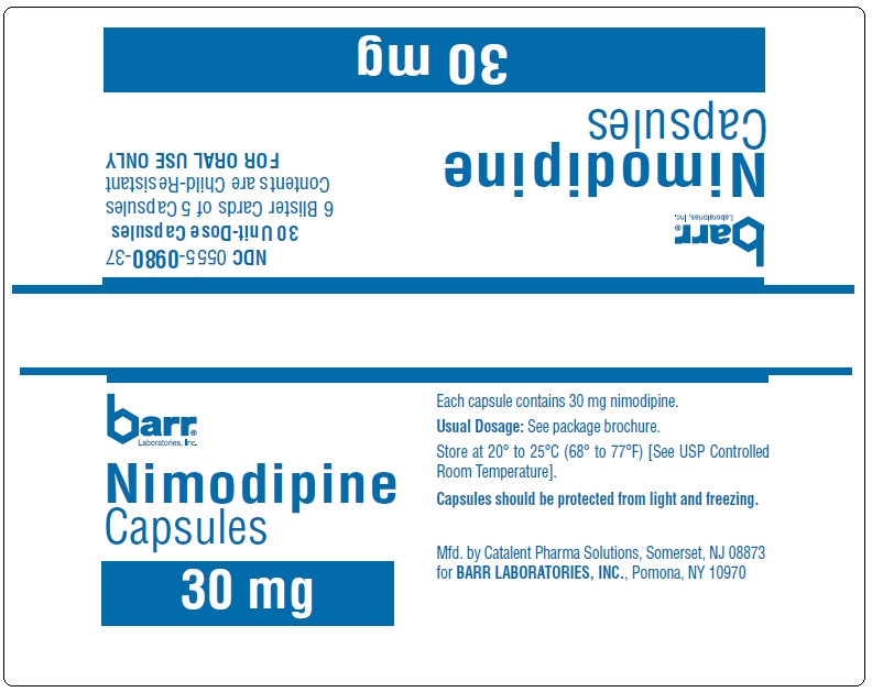  Nimodipine Capsules 30 mg 30s Unit Dose Carton Label