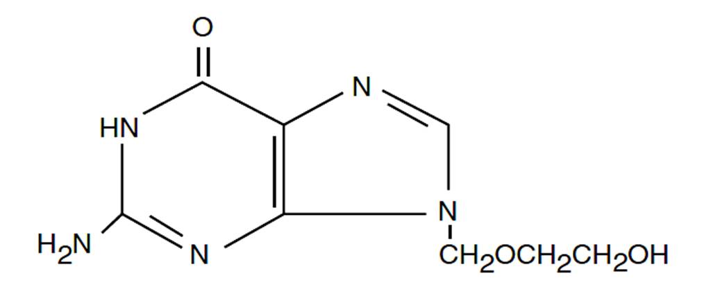 Chemical Structure - Acyclovir