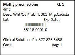 Methylprednisolone 4mg Packet