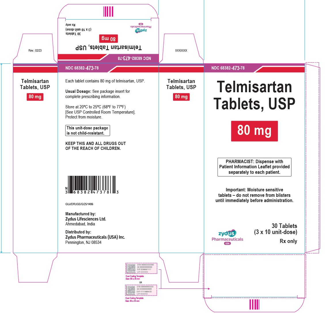 Telmisartan Tablets, 80 mg