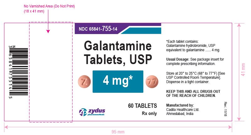 galantamine tablets USP, 4mg