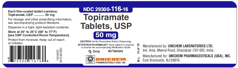 Topiramate Tablets, USP 50 mg (60T)