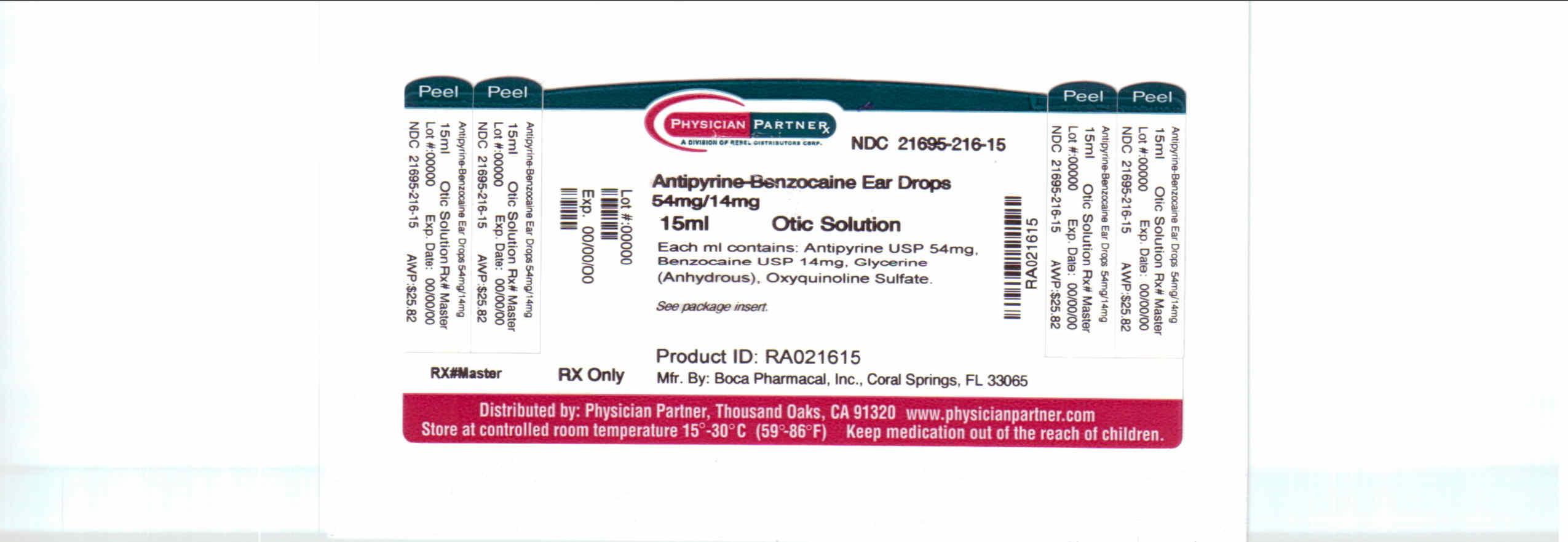Antipyrine-Benzocaine Ear Drops 54mg/14mg