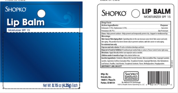 Shopko Moisture Spf 15 Lip Balm | Oxybenzone, Octinoxate, Petrolatum Stick Breastfeeding