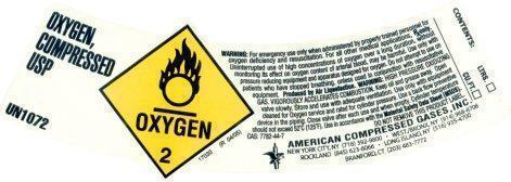 oxygen neck label