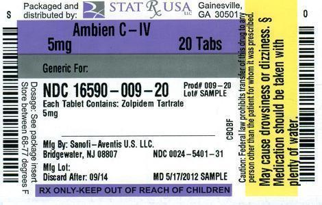 AMBIEN 5 MG LABEL