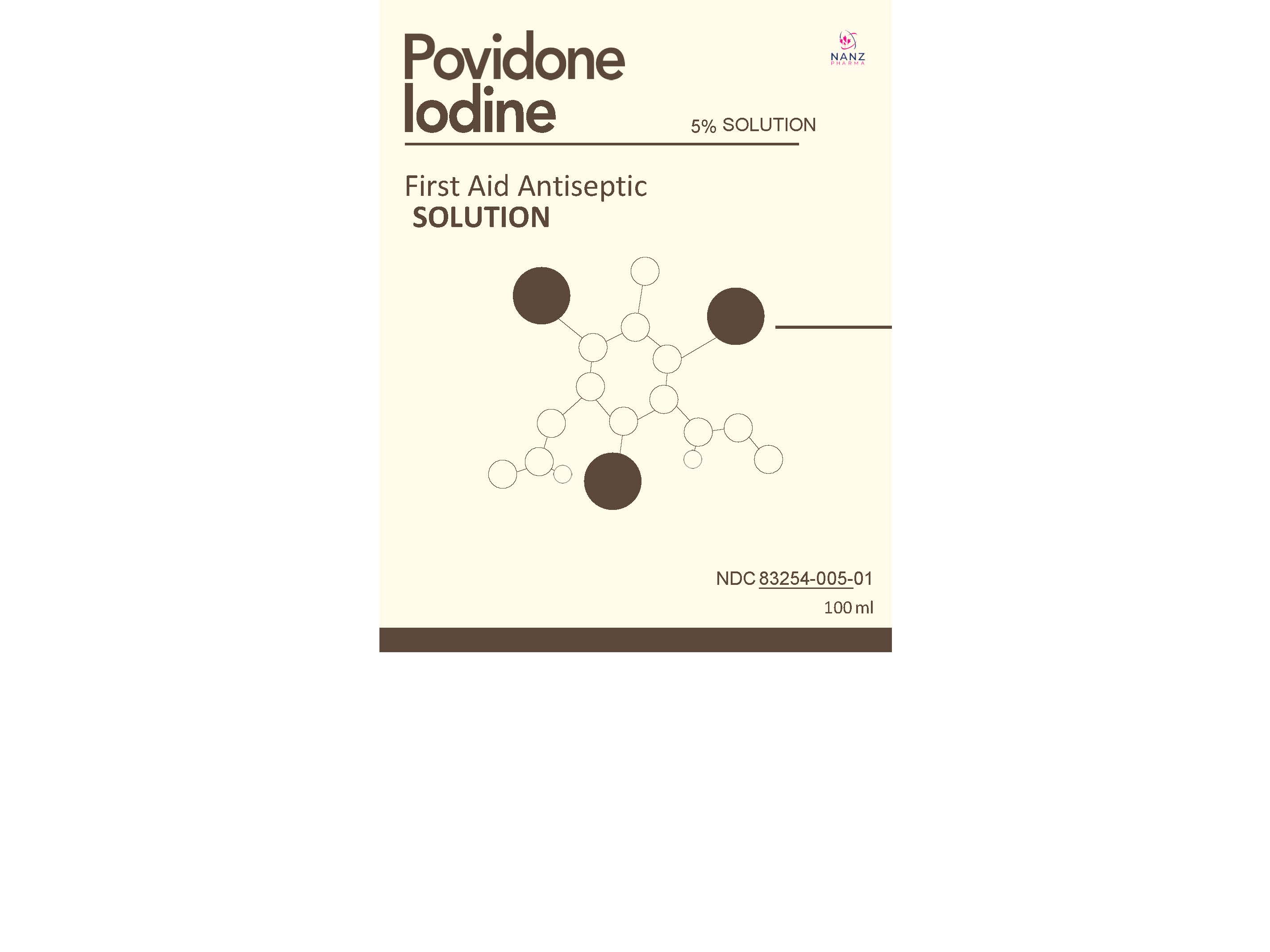 Label for all povidone iodine 5 percent