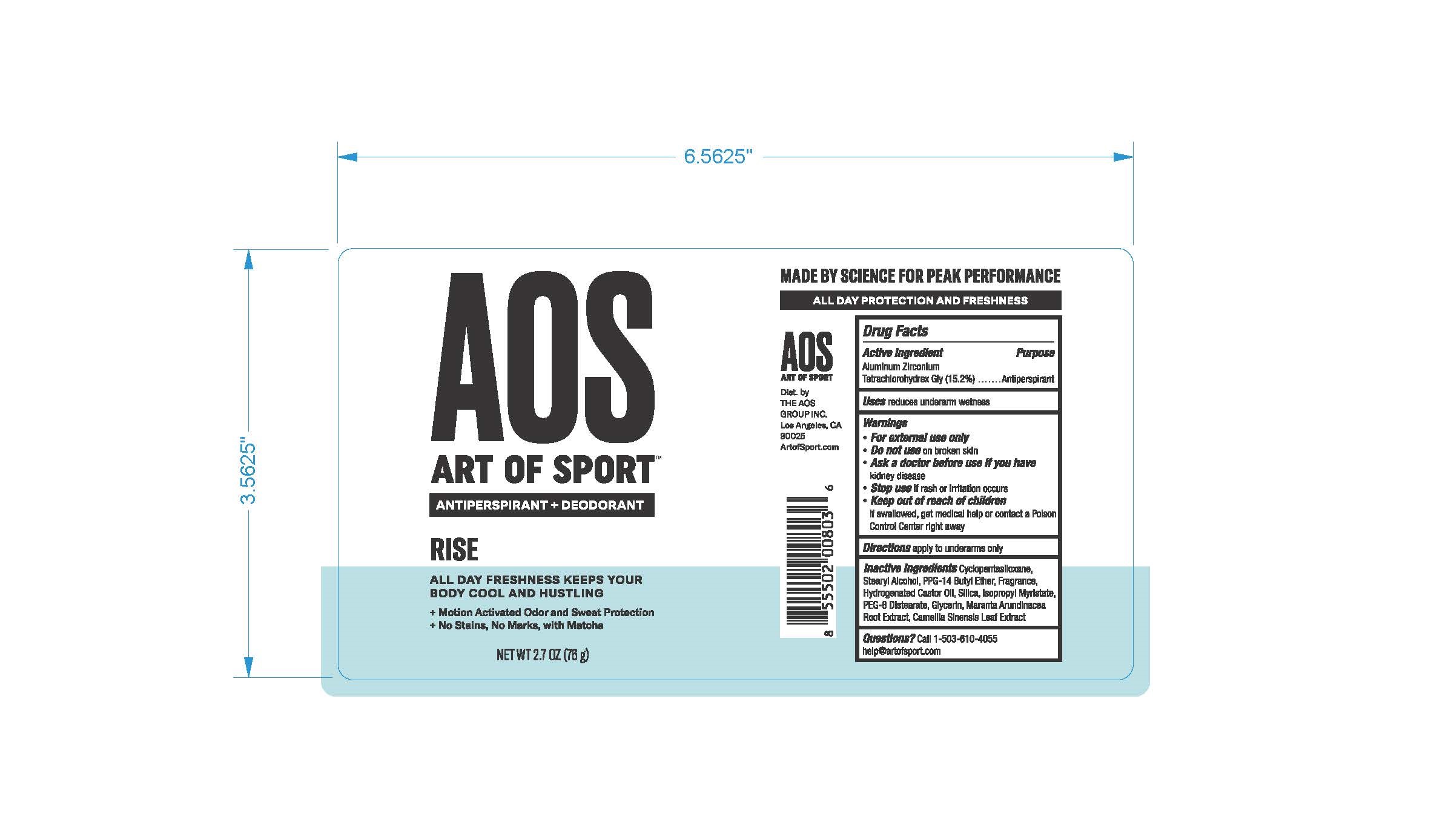 Labell for Antiperspirant/deodorant RISE