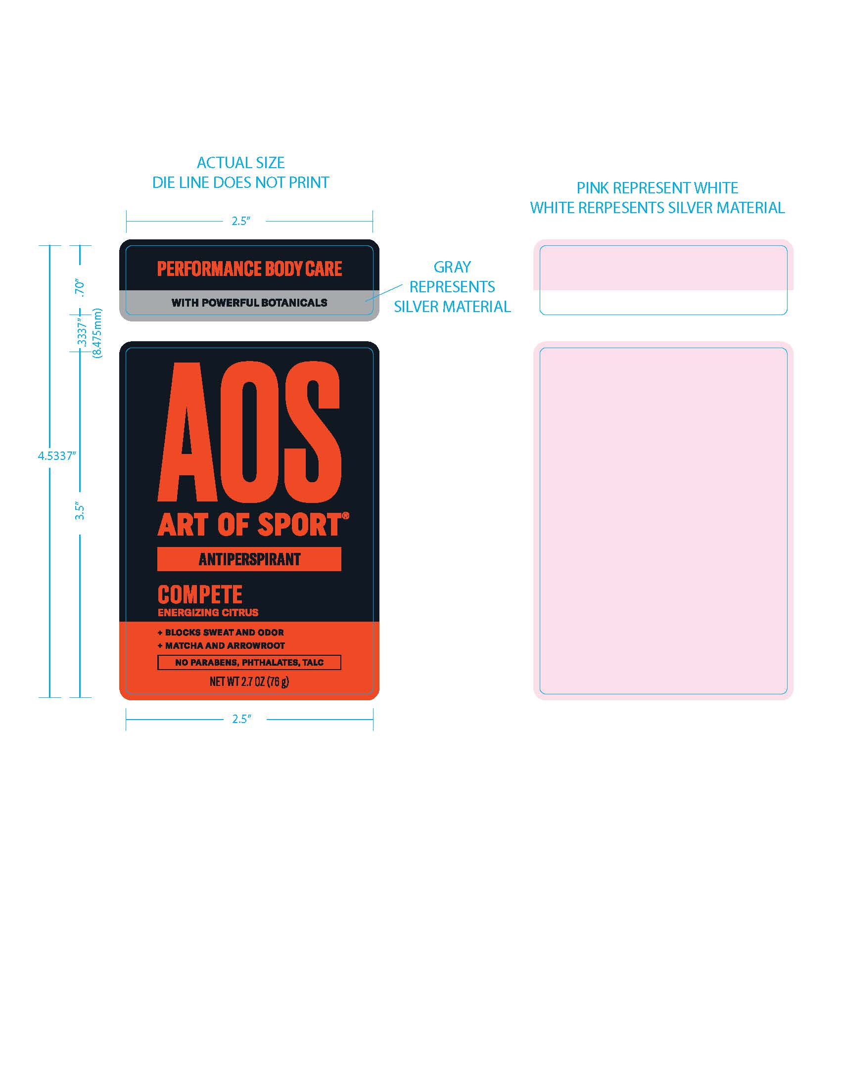 Art of Sport Compete Antiperspirant front label