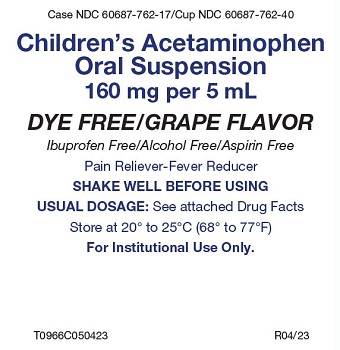 160 mg/5 mL Children’s Acetaminophen Oral Suspension Tray Label