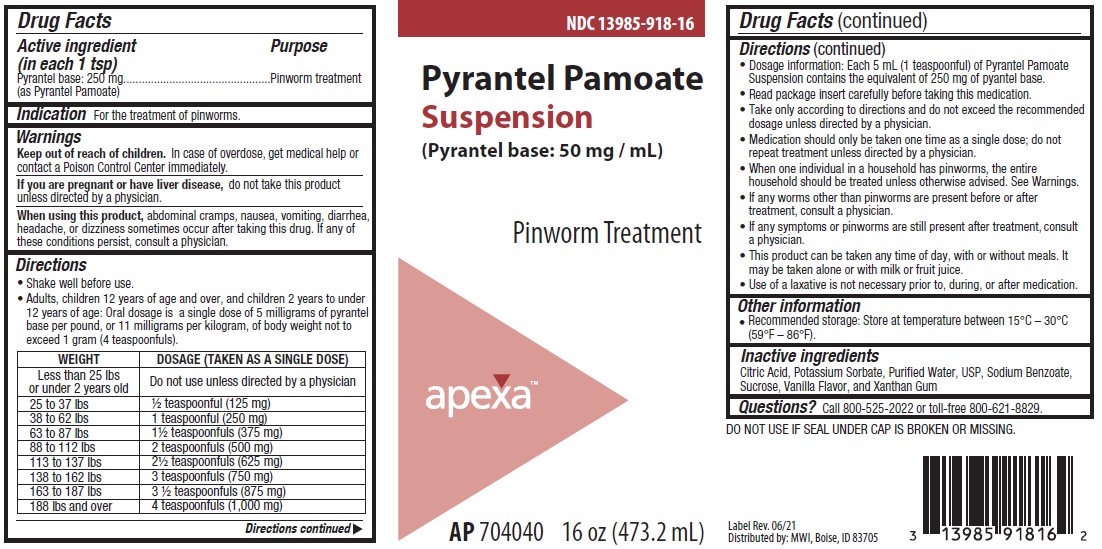 APEXA Pyrantel Pamoate 16oz Label