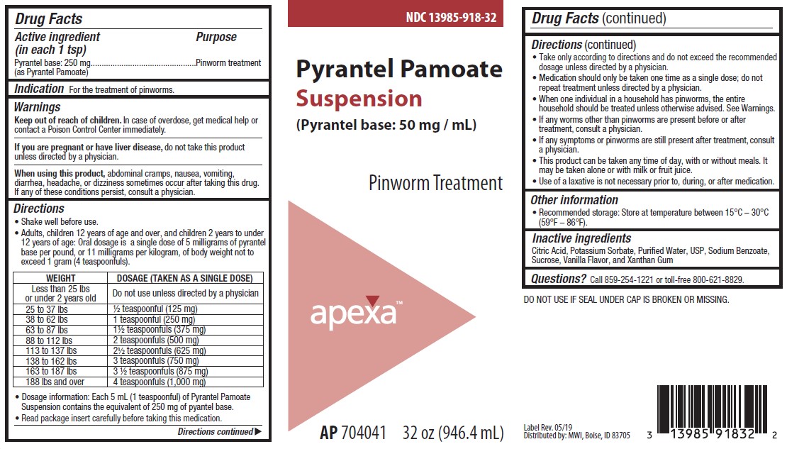 APEXA Pyrantel Pamoate 32oz Label