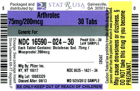 ARTHROTEC 75mg_200mcg Label Image