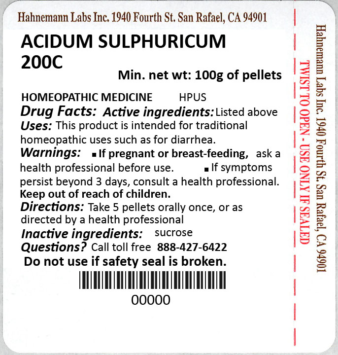Acidum Sulphuricum 200C 100g