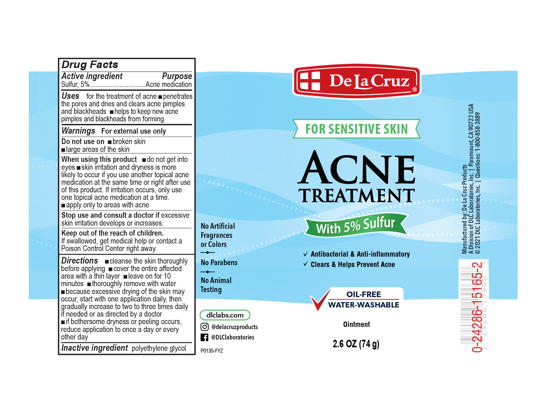 Acne treatment 5% sulfur