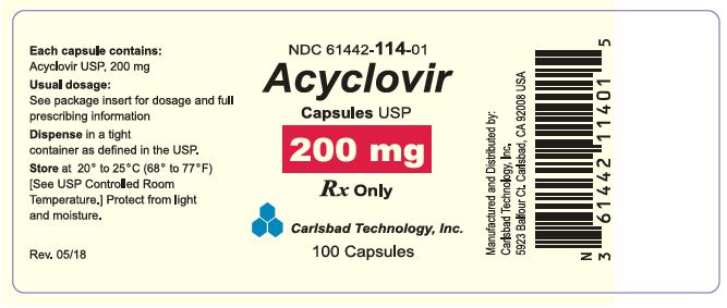 Acyclovir Cap 200 mg 100 ct