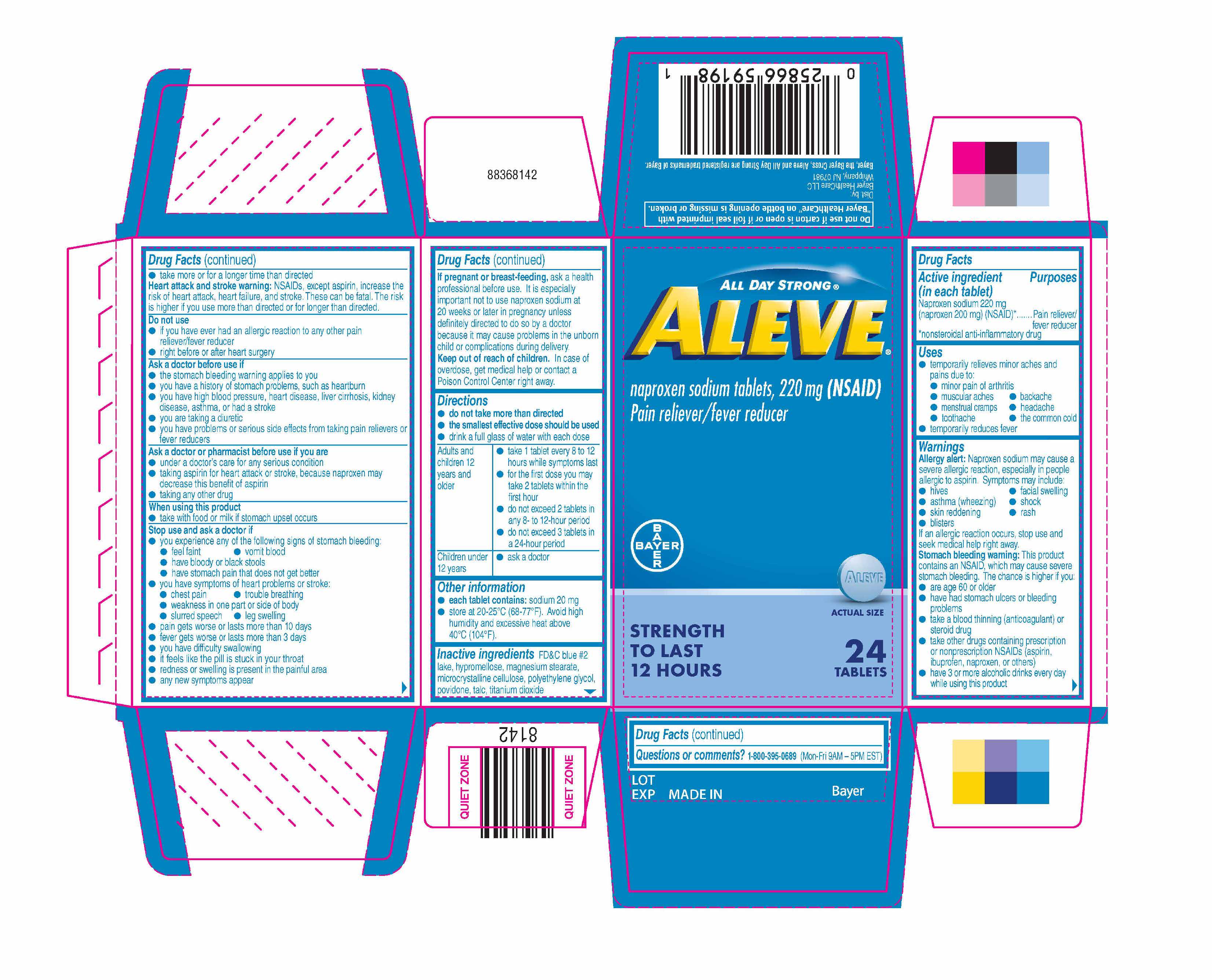 Aleve Tablets - 24 Count Carton