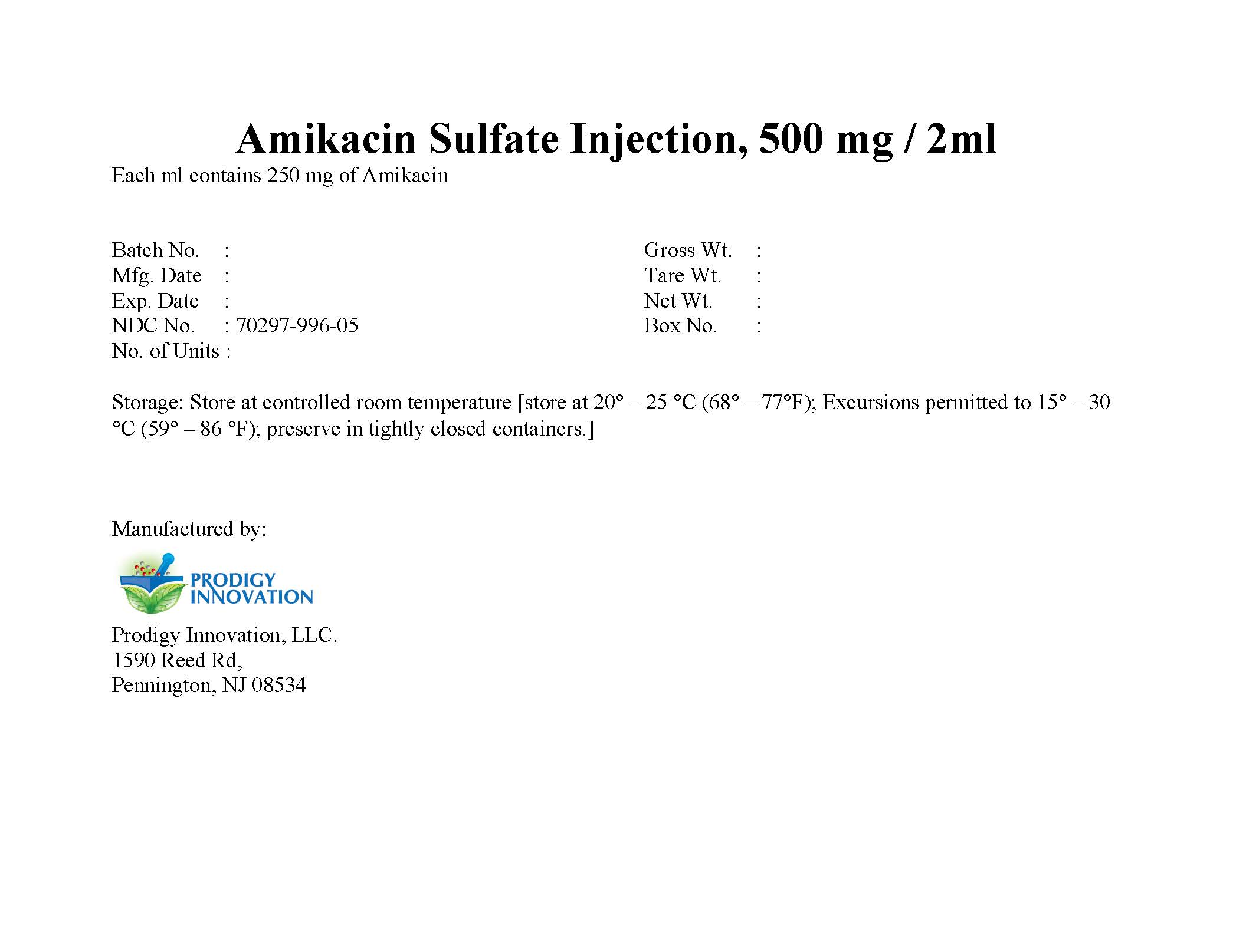 Amikacin Sulfate Injection, 500 Mg/2ml Injection Breastfeeding